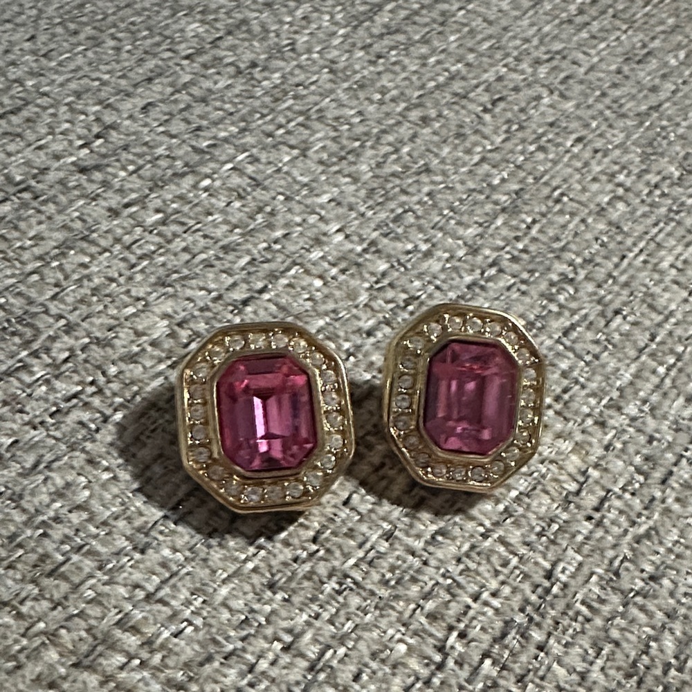 SAL with Swarovski Crystals Gold Stud Earrings